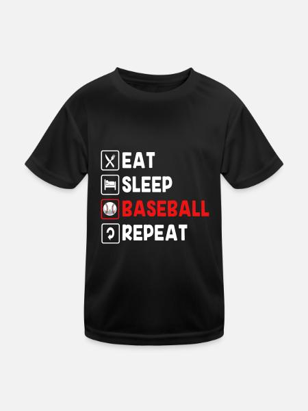 Baseball - Kids Functional T-Shirt - black - Front