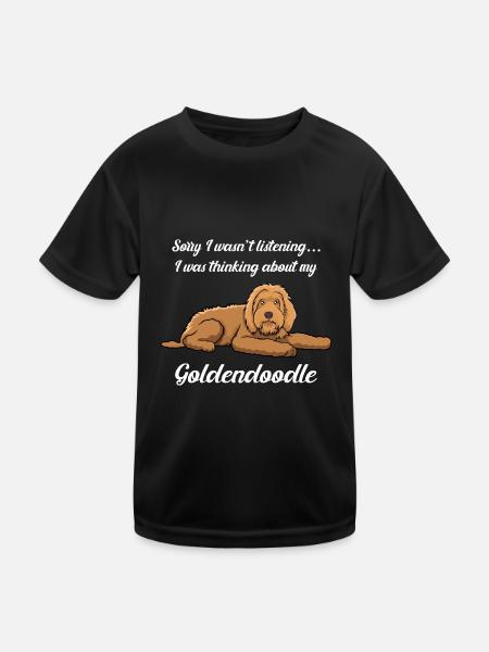 Mein Goldendoodle Funny Doood Hundehalter - Kinder Funktions-T-Shirt - Schwarz