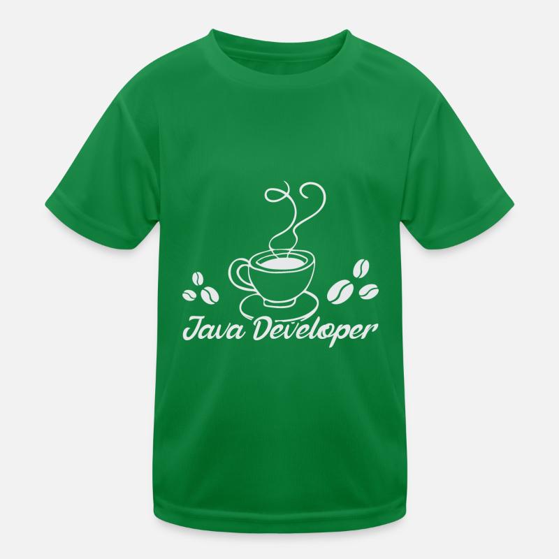 Java Developer with Coffee Kids Functional T-Shirt