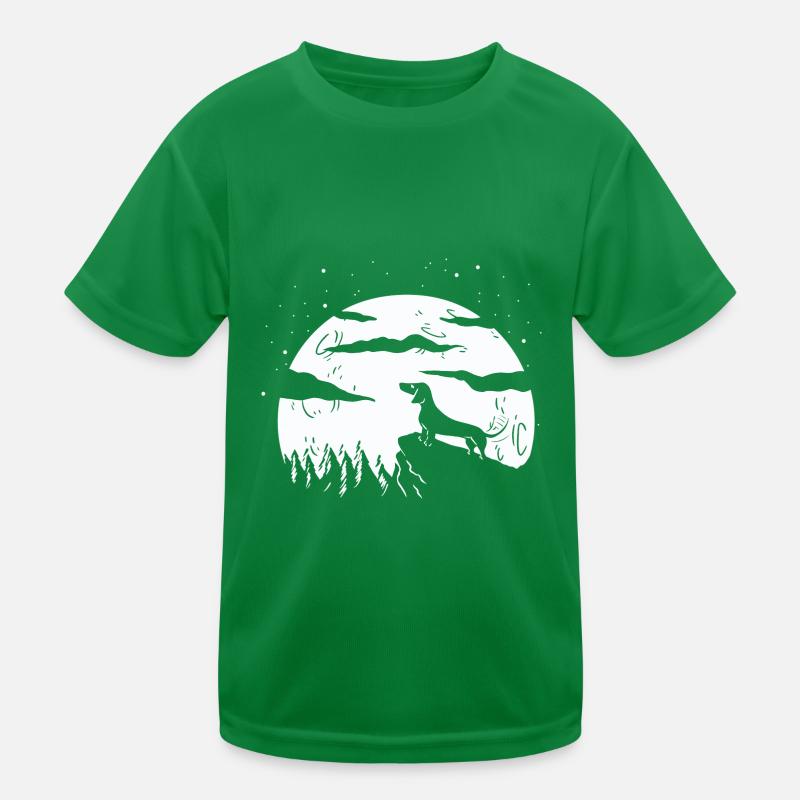 Teckel blaireau chien de la pleine lune T-shirt sport Enfant