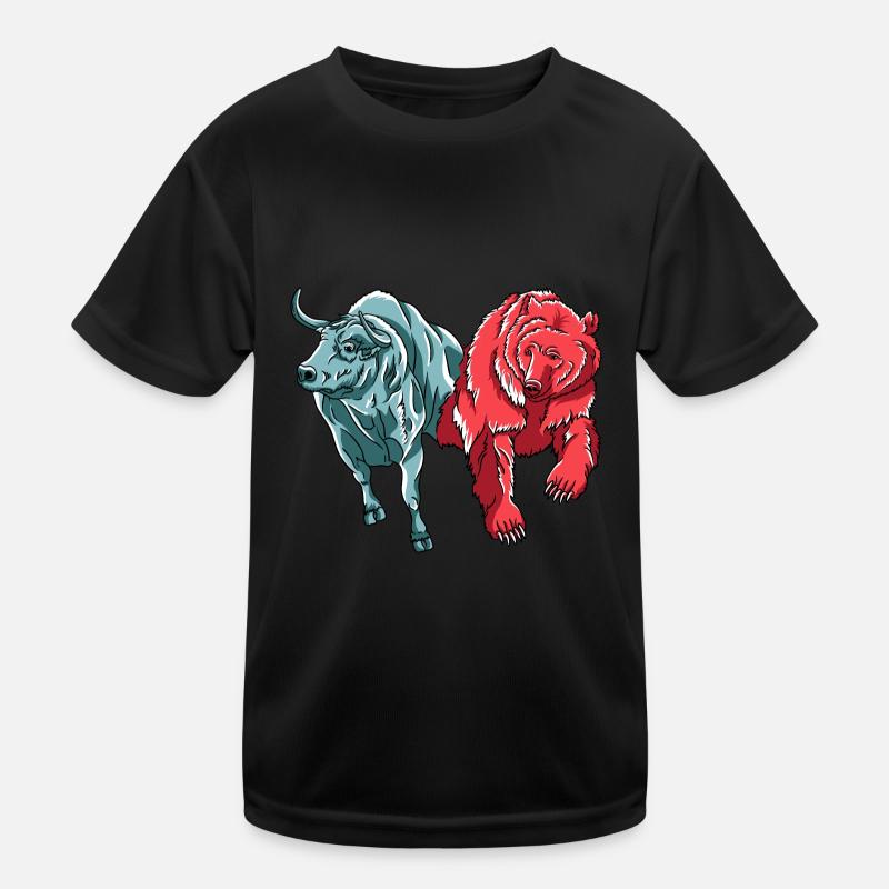 Bull Vs. Bär Krypto Chart Kryptowährung Hodler Kinder Funktions-T-Shirt