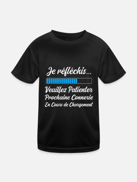 Prochaine connerie en Cours Cadeau Humour Original - T-shirt sport Enfant - noir - Devant