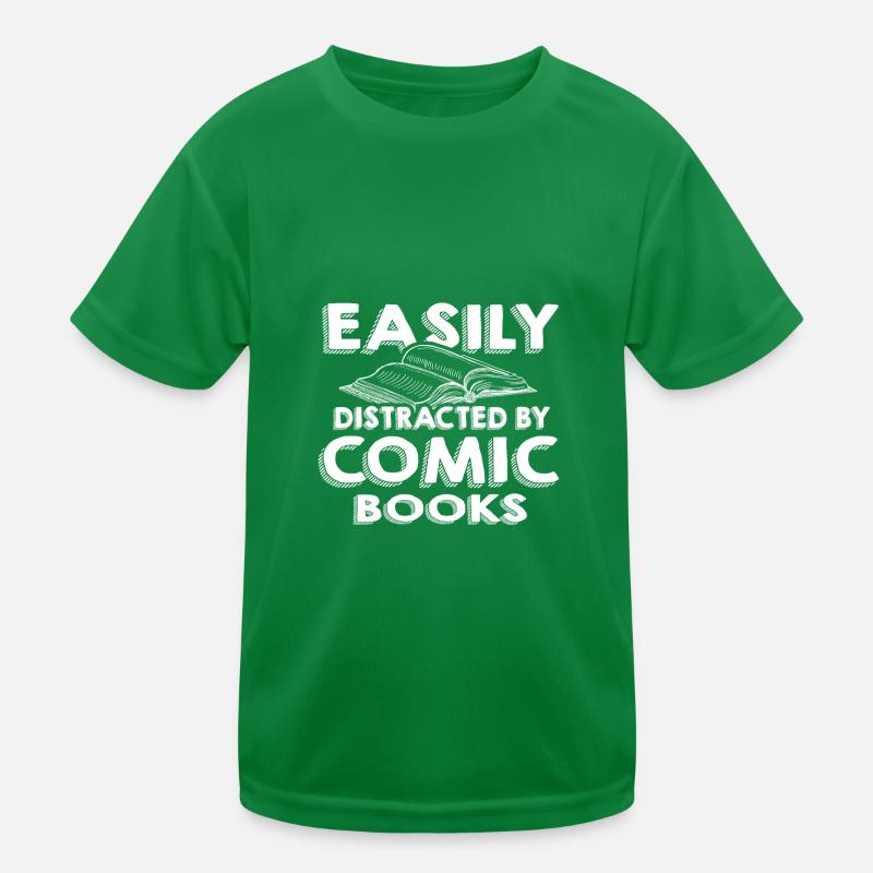 Comic-Süchtigen-Geschenk leicht von Comic abgelenkt Kinder Funktions-T-Shirt