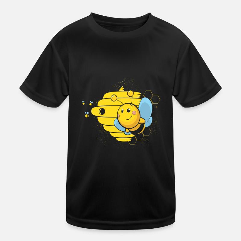 Cute Honeybee and Beehive Beekeeper Gift Kids Functional T-Shirt