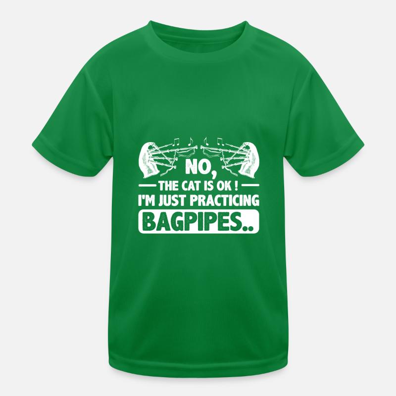 Cadeaux de cornemuse Non, le chat va bien juste pratiquer T-shirt sport Enfant