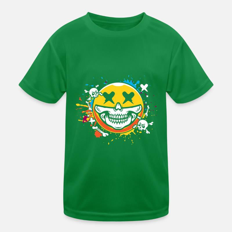 Smiley skull Kids Functional T-Shirt