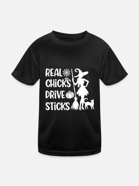 Halloween Costume Pumpkin Skeleton Horror Ghost - Kids Functional T-Shirt - black - Front