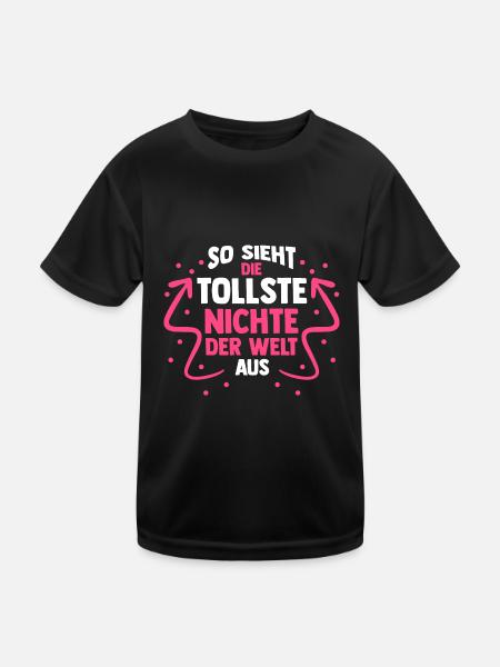 Tollster Nichte Der Welt - Kinder Funktions-T-Shirt - Schwarz