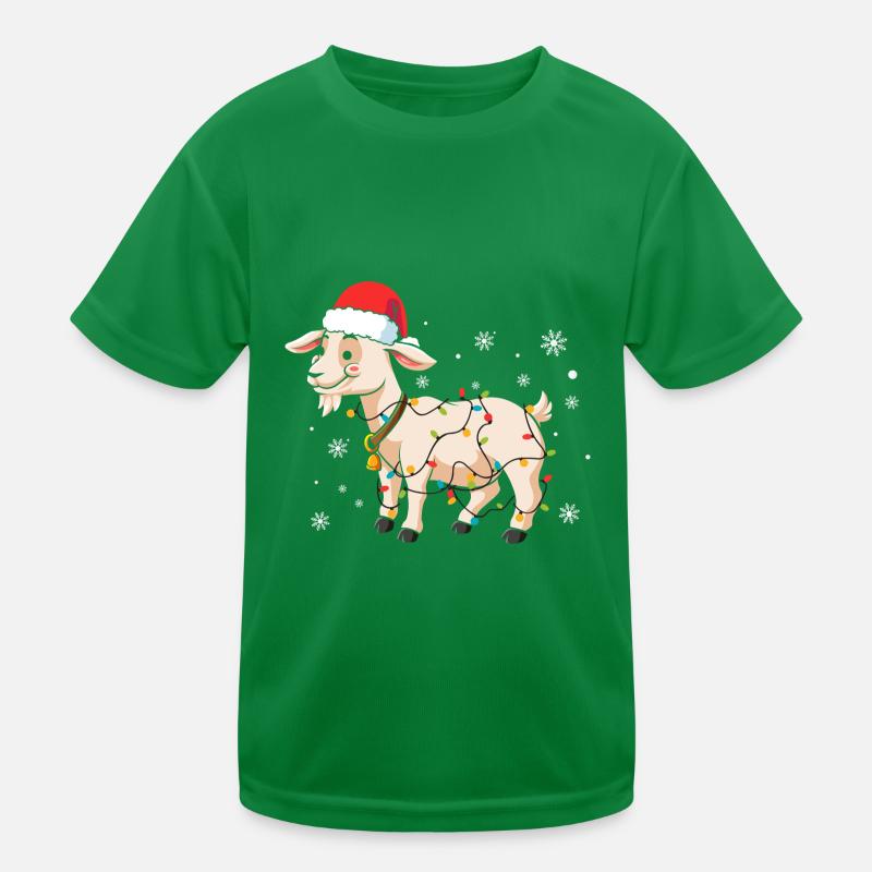 Ziege Weihnachten Kinder Funktions-T-Shirt