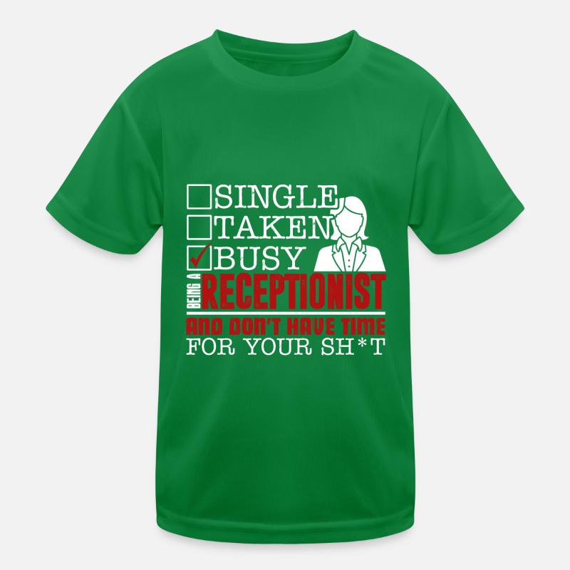 Receptionist Being A Receptionist Kids Functional T-Shirt