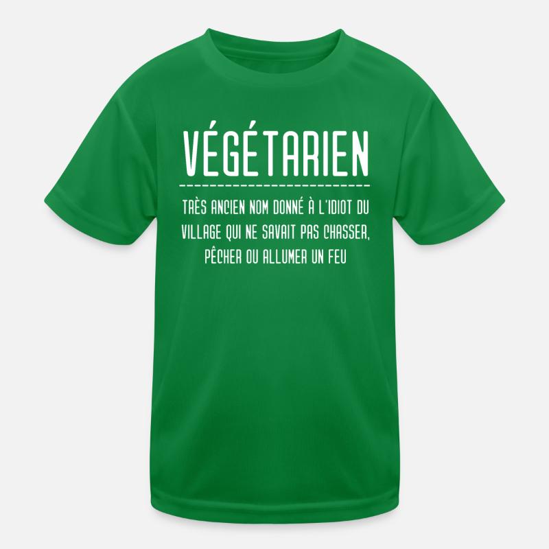 Définition Végétarien Humour T-shirt sport Enfant