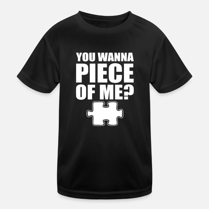 Willst Du Ein Stück Von Mir? Jigsaw Puzzle Kinder Funktions-T-Shirt