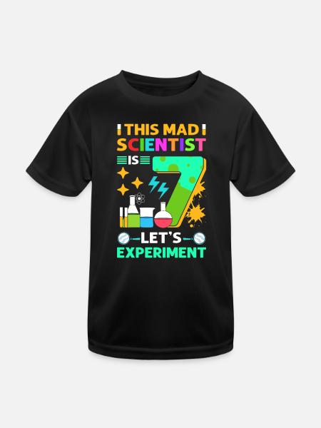Ce savant fou a 7 ans. - T-shirt sport Enfant - noir - Devant