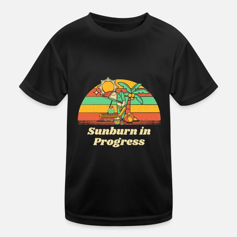 Coup de soleil en cours Bronzage sur la plage T-shirt sport Enfant