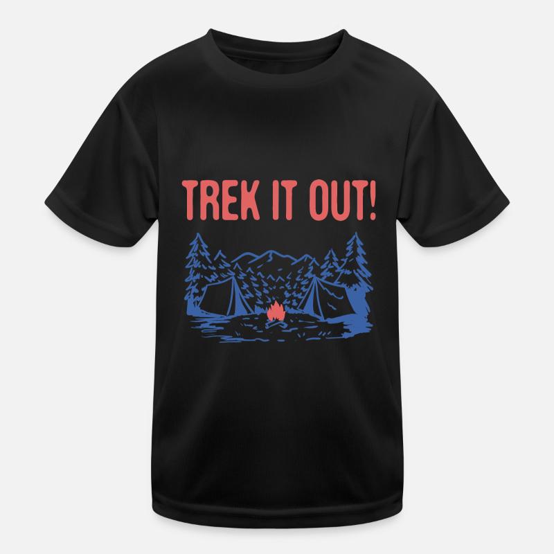 Trek it Out Randonnée Mountain Hiker Summit Camping T-shirt sport Enfant