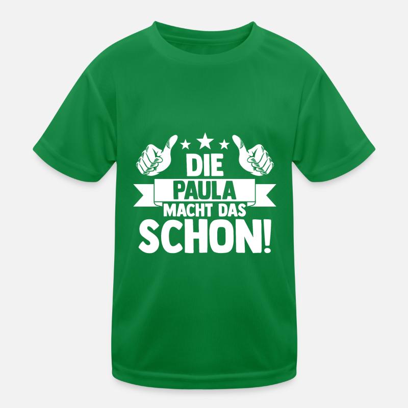 Name Paula Kinder Funktions-T-Shirt