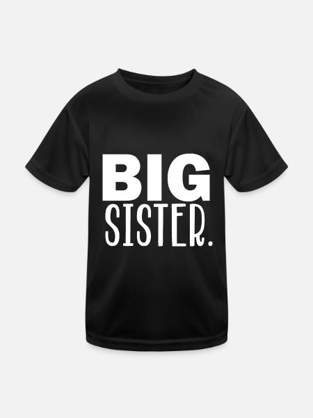 big sister - T-shirt sport Enfant - noir - Devant