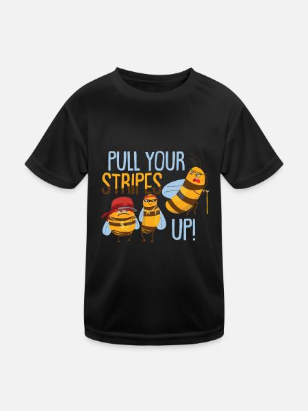 Funny Bee Lover Kids Honey Bee - Kids Functional T-Shirt - black - Front