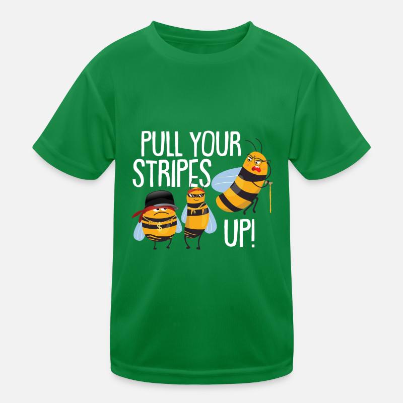Pull Your Stripes Up! Kids Functional T-Shirt