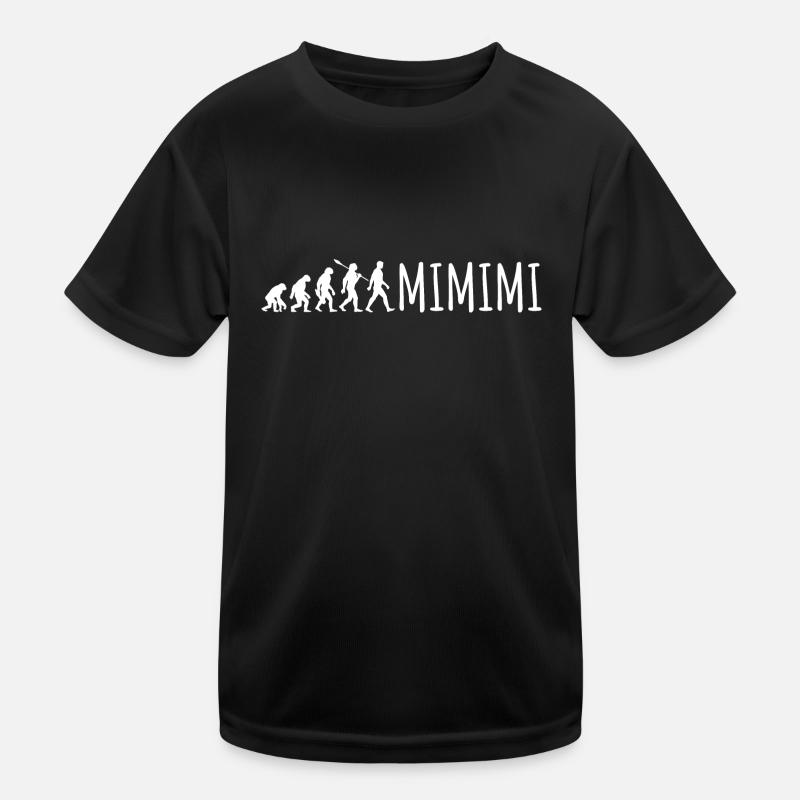 Ich höre immer nur Mimimi - Evolution Spruch - Kinder Funktions-T-Shirt - Schwarz