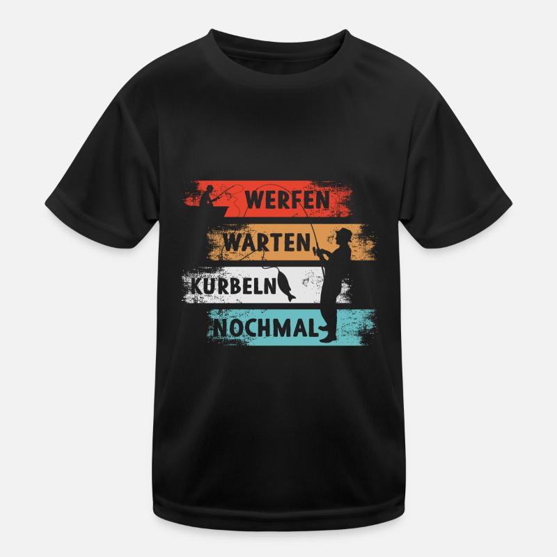 Casting, waiting, cranking again, angler Kids Functional T-Shirt