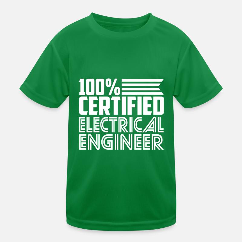 100% Certified Electrical Engineer Kids Functional T-Shirt