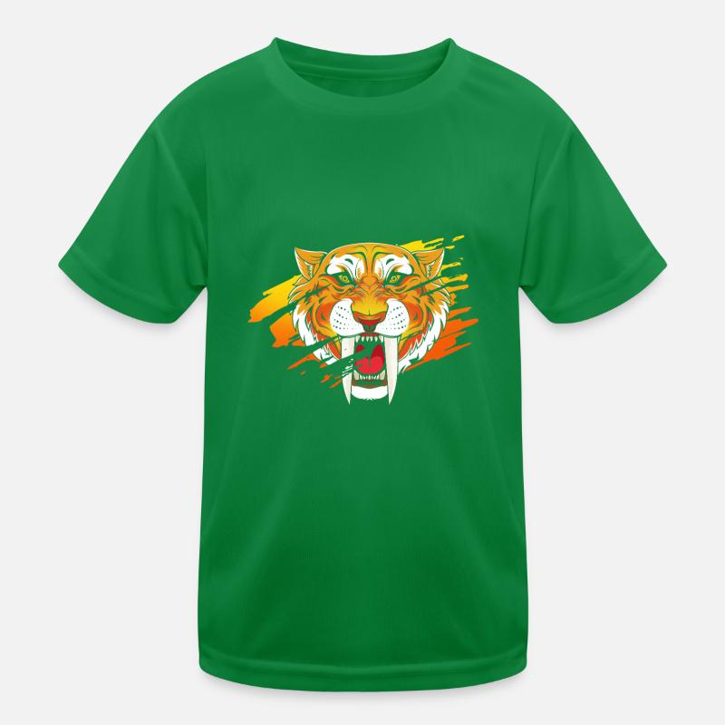 Säbelzahntiger Kinder Funktions-T-Shirt