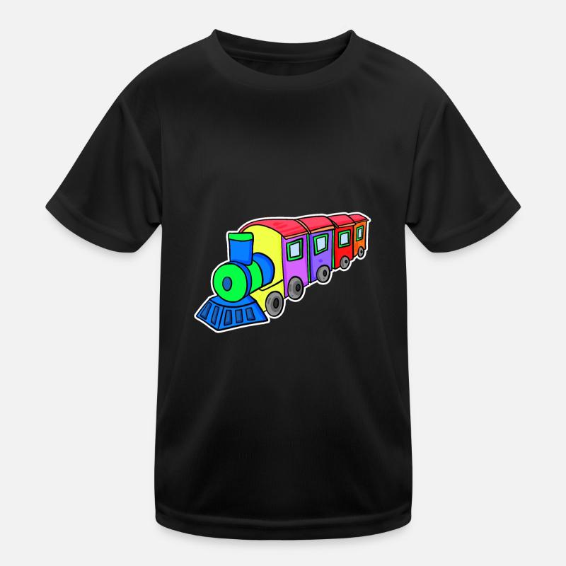 Eisenbahn Dampflok Kinder Kinder Funktions-T-Shirt