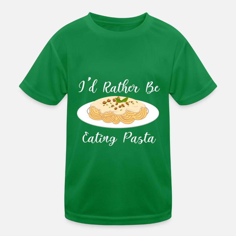 Eating Pasta Funny Saying Spaghetti Chef Kids Functional T-Shirt