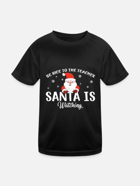 Cadeaux de Noël Noël - T-shirt sport Enfant - noir - Devant