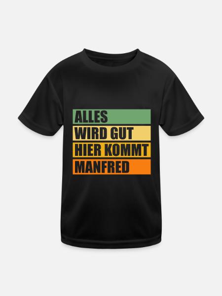 Manfred - T-shirt sport Enfant - noir - Devant