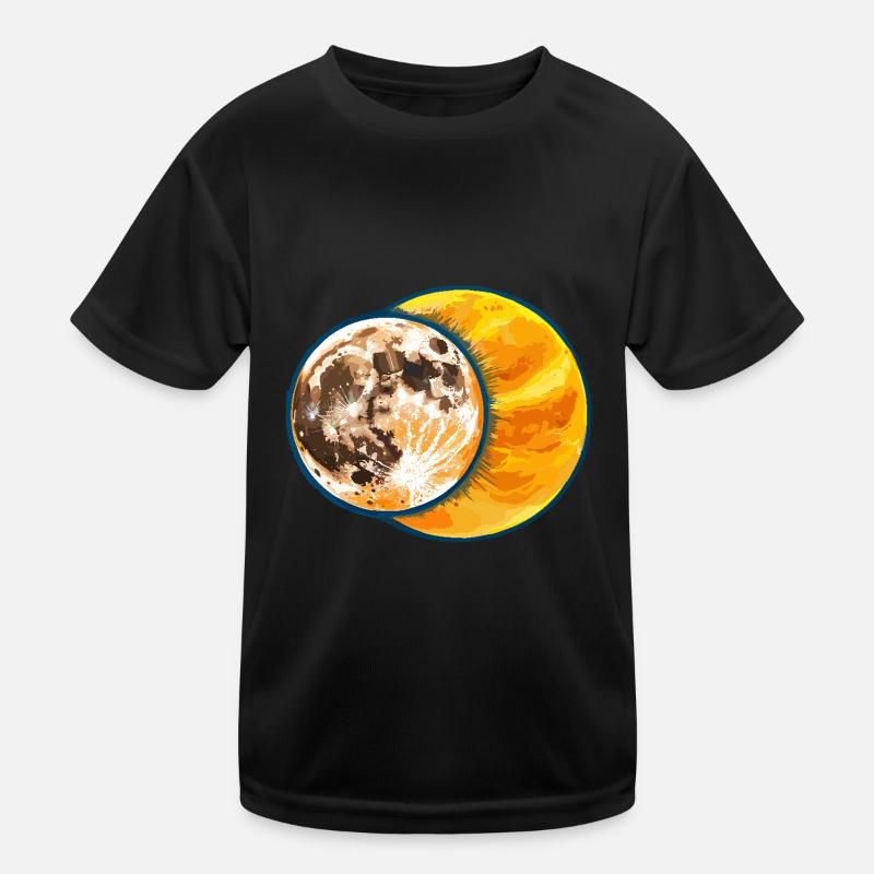 Sonnenfinsternis Sonne Mond Eklipse Kinder Funktions-T-Shirt