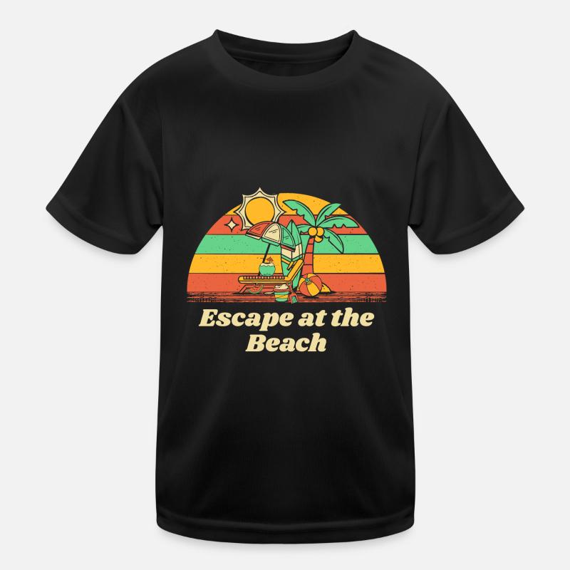 Évadez-vous à la plage Vacances d’été Tropical T-shirt sport Enfant