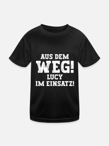 Lucy Lustiger Spruch Vorname Name Lucy - Kinder Funktions-T-Shirt - Schwarz
