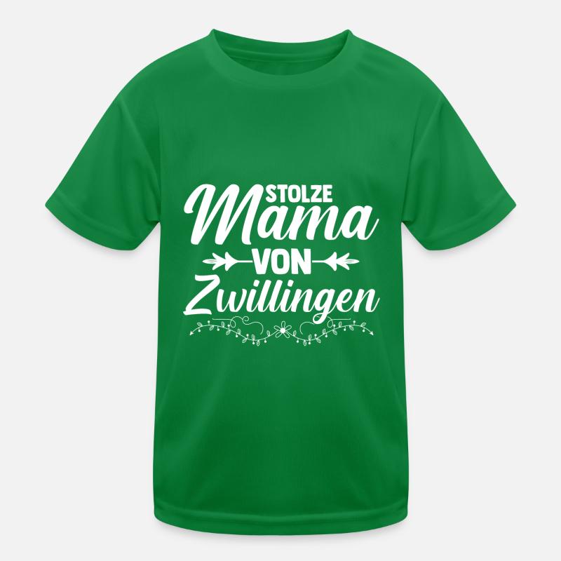 Mutter Zwillingsmama Mama von Zwillingen Kinder Funktions-T-Shirt