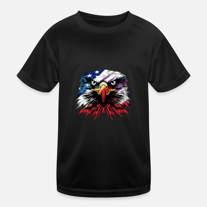 Drapeau américain Freedom Eagle USA Pride T-shirt sport Enfant