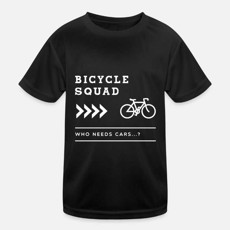 Bicycle Squad Sustainable Mobility Cycling Cardio Kids Functional T-Shirt