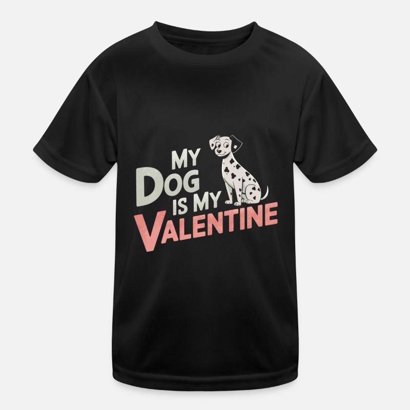 Mon chien est mon Valentin | Dalmatien Saint-Valentin T-shirt sport Enfant