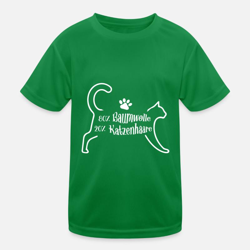 80% Baumwolle 20% Katzenhaare Kinder Funktions-T-Shirt