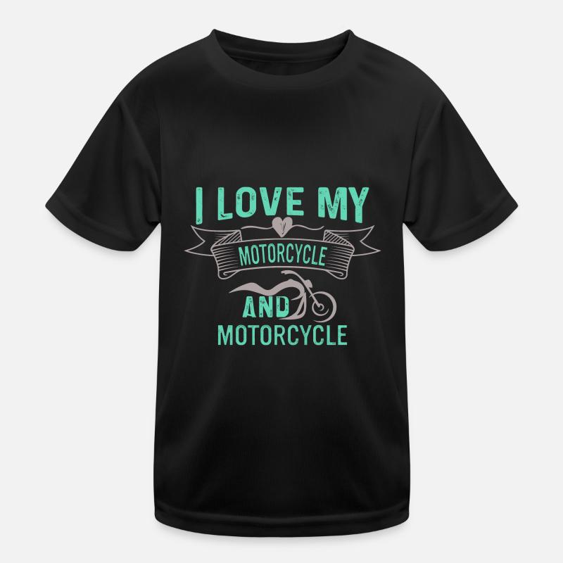 Ich Liebe Mein Motorrad Und Das Motorrad Kinder Funktions-T-Shirt