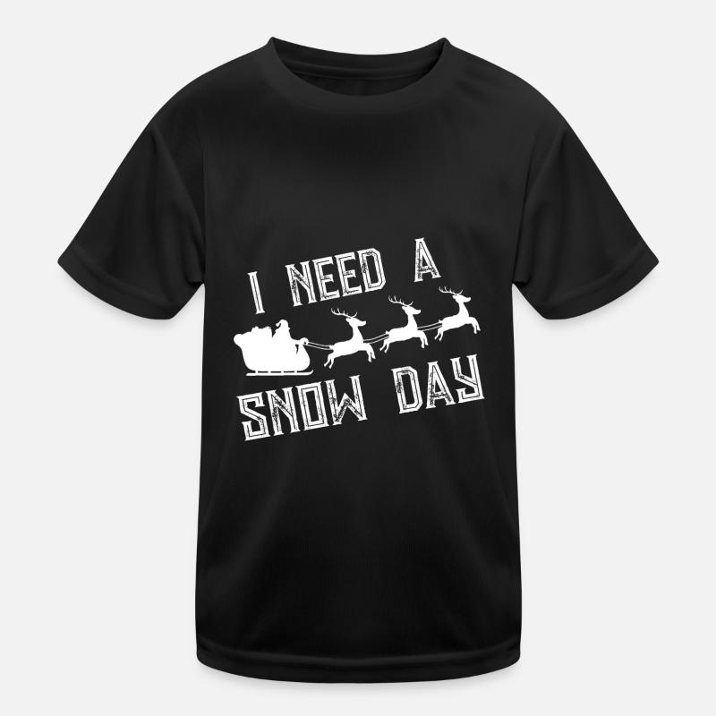 Ich Brauche Einen Schneetag - Weihnachtsmann Kinder Funktions-T-Shirt