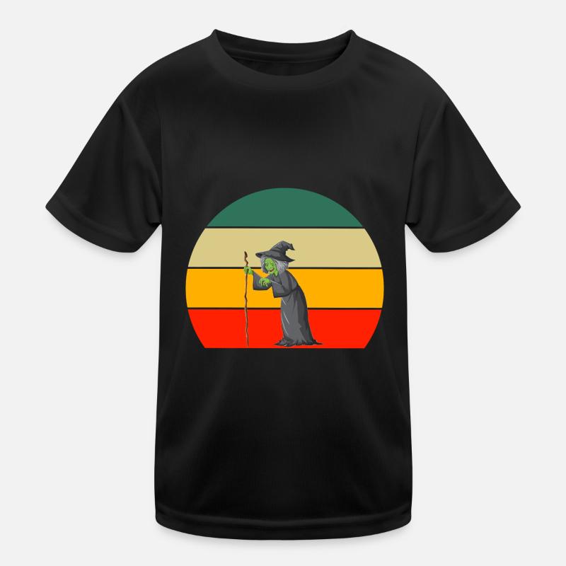 Fête de sorcière Cadeau Rétro Halloween T-shirt sport Enfant