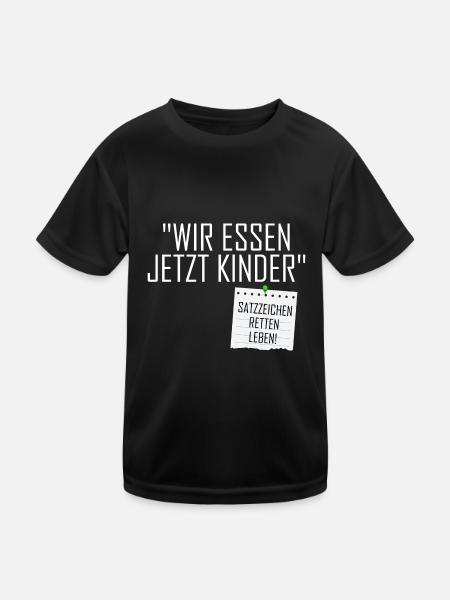Wir Essen Jetzt Kinder - Kinder Funktions-T-Shirt - Schwarz - Vorne