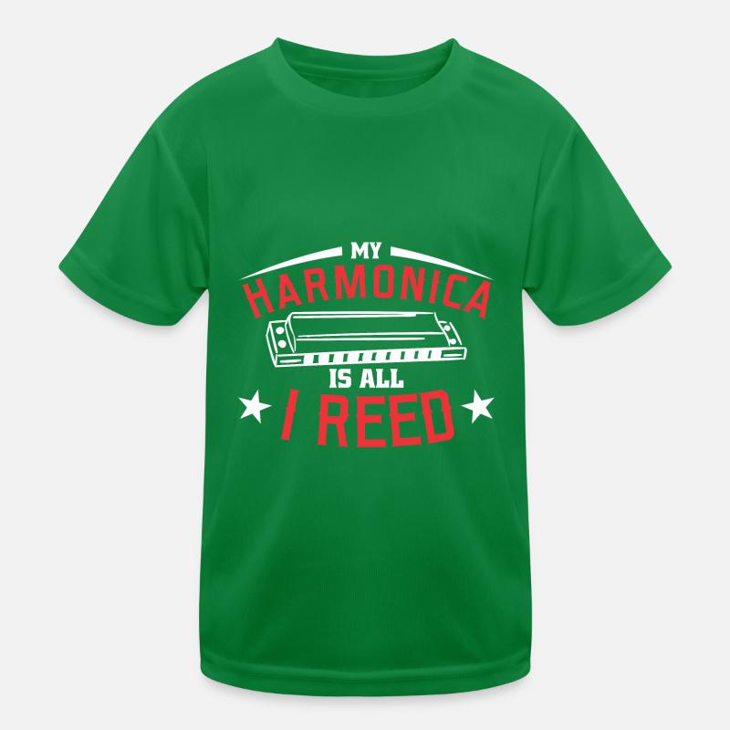 Harmonica Harmonica player Mouth organ Kids Functional T-Shirt
