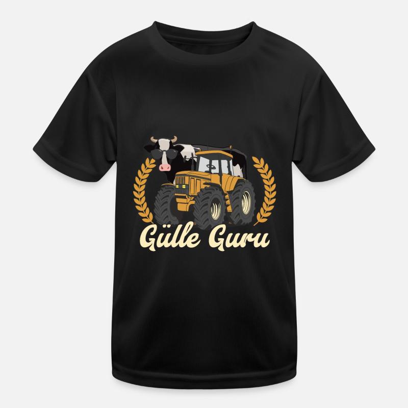 Gülle Guru Traktor Landwirt Bauer Geschenk Kinder Funktions-T-Shirt