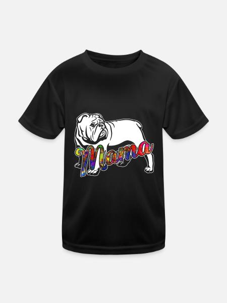 English Bulldog English Bulldog Mama - Kids Functional T-Shirt - black - Front