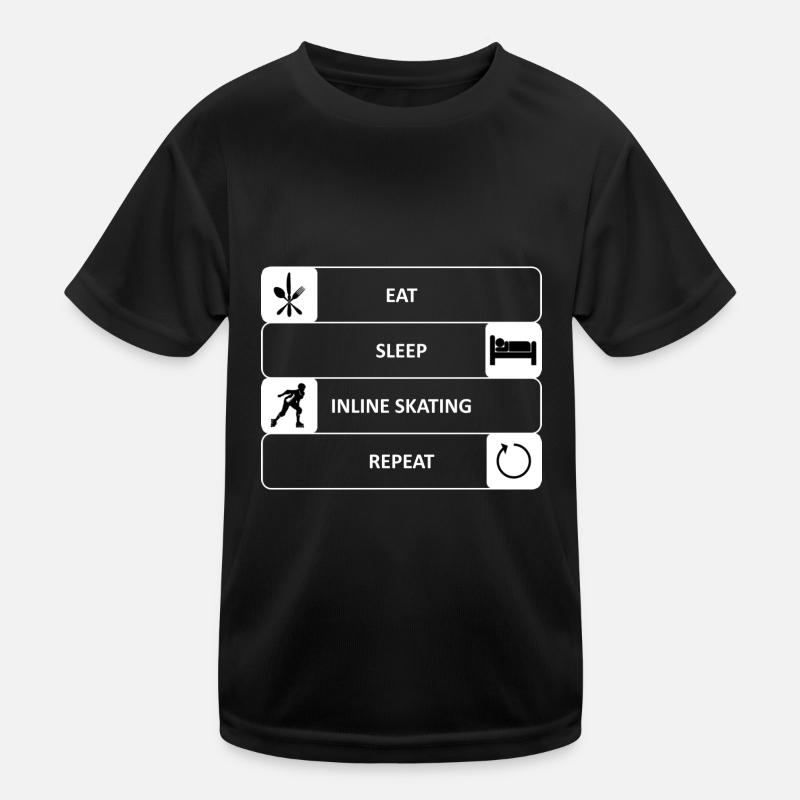 Eat, Sleep, Inline Skating, Repeat Kids Functional T-Shirt