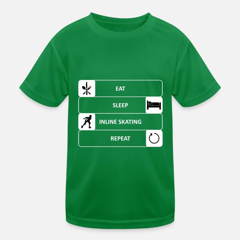 Manger, dormir, faire du roller, répéter T-shirt sport Enfant