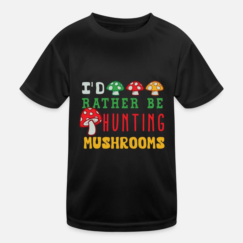Mushroom Hunting Vegetables Shiitake Kids Functional T-Shirt