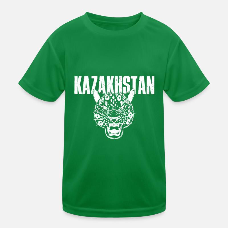 Kasachstan Scheeleopard Kasach Kasachisch Kinder Funktions-T-Shirt